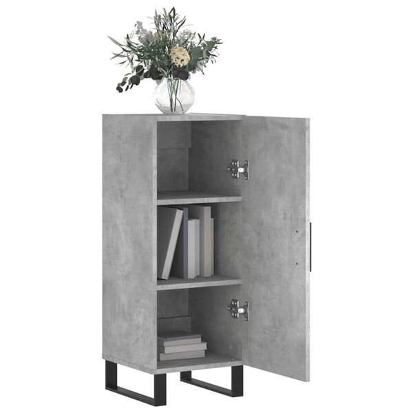 vidaXL Buffet Gris b&eacute;ton 34,5x34x90 cm Bois d'ing&eacute;nierie
