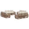 vidaXL Ensemble de canap&eacute; de jardin 12 pcs Beige et blanc cr&egrave;me