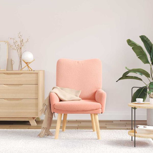 vidaXL Fauteuil relaxant Rose 63 x 67 x 94 cm tissu