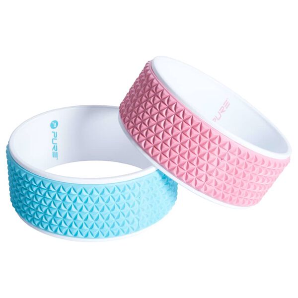 Pure2Improve Roue de yoga 34 cm Rose et blanc