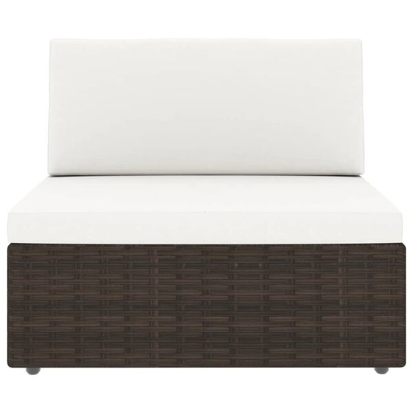 vidaXL Salon de jardin 8 pcs R&eacute;sine tress&eacute;e Marron