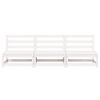 vidaXL Canap&eacute;s de jardin sans accoudoirs 3 pcs blanc bois pin massif