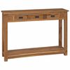 vidaXL Table console Naturel 110 x 30 x 80 cm Bois de teck massif