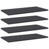 vidaXL Panneaux de biblioth&egrave;que 4 pcs Gris 60x30x1,5 cm Agglom&eacute;r&eacute;