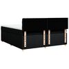 vidaXL Sommier &agrave; lattes de lit avec matelas Noir 180x200 cm Tissu