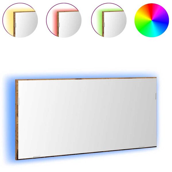 vidaXL Miroir Bois ancien 80 x 37 cm Verre et Bois Ingénierie