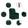vidaXL Fauteuil de massage inclinable vert fonc&eacute; velours