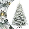 vidaXL Sapin de No&euml;l artificiel avec 300 LED Blanc 180 cm PE et PVC