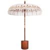 vidaXL Parasol balinais avec base Cr&egrave;me et marron &Oslash; 180-190 cm