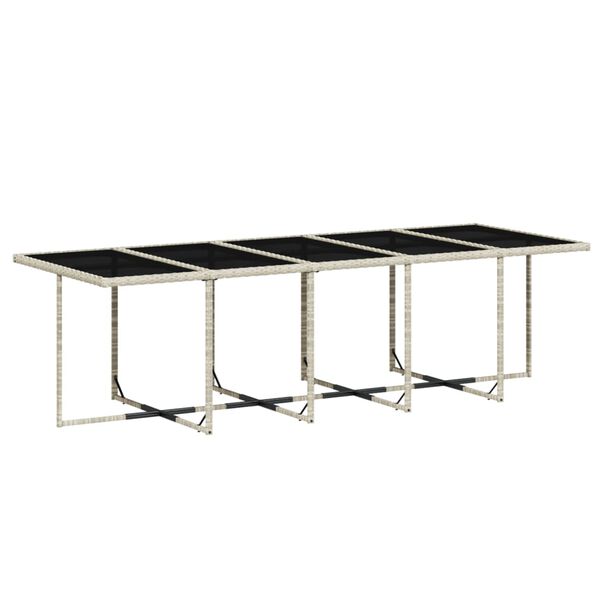 vidaXL Ensemble &agrave; manger de jardin et coussins 15 pcs gris clair rotin