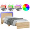 vidaXL Cadre de lit sans matelas avec lumi&egrave;res LED 75x190 cm