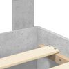 vidaXL Cadre de lit Gris b&eacute;ton 135 x 190 cm Bois d'ing&eacute;nierie