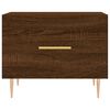 vidaXL Tables basses 2 pcs ch&ecirc;ne marron 50x50x40 cm bois d'ing&eacute;nierie