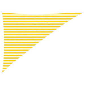 vidaXL Voile d'ombre Jaune et blanc 3 x 4 x 5 m 100 % polyester Oxford