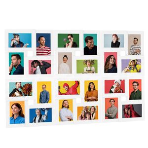 vidaXL Collage de cadres photo de photo 24x(10x15 cm) Blanc MDF