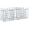 vidaXL Lit sur&eacute;lev&eacute; gabion 150 x 50 x 60 cm Acier galvanis&eacute; Argent&eacute;