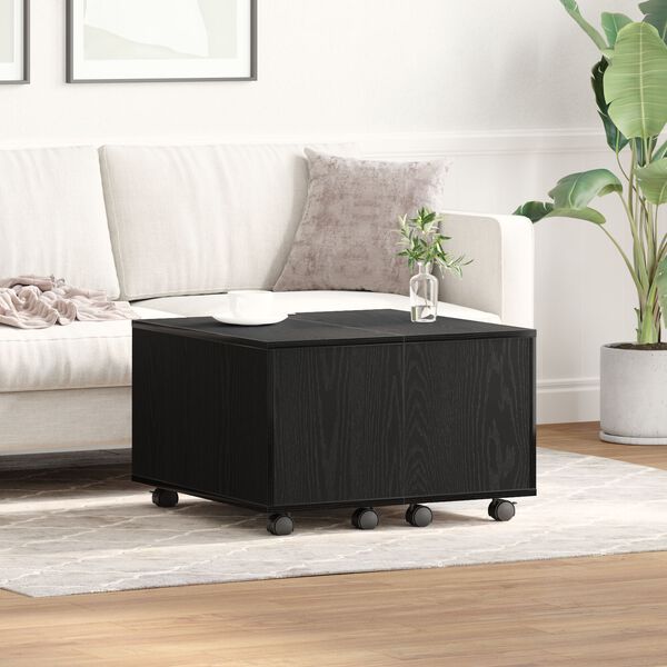vidaXL Table basse Chêne noir 60 x 60 x 38 cm Bois d'ingénierie