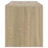 vidaXL Meuble TV avec lumières LED chêne sonoma 120x35x40 cm