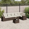vidaXL Salon de jardin avec coussins 7 pcs marron r&eacute;sine tress&eacute;e