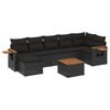 vidaXL Patio Sofa Set 8 place Black