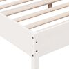vidaXL Cadre de lit sans matelas blanc 200x200 cm bois massif de pin
