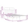 vidaXL Cadre de lit m&eacute;tal sans matelas avec t&ecirc;te de lit noir 120x190cm