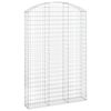 vidaXL Panier de gabions arqu&eacute; 150x30x220/240 cm Fer galvanis&eacute;