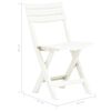vidaXL Chaises de jardin pliables lot de 2 Plastique Blanc