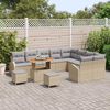 vidaXL Ensemble de canap&eacute; de jardin 12 pcs Beige et Gris clair