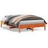 vidaXL Cadre de lit sans matelas cire marron 140x200cm bois pin massif