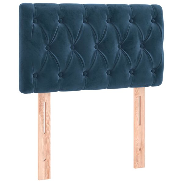 vidaXL Tête de lit Bleu foncé 80x7x78/88 cm Velours