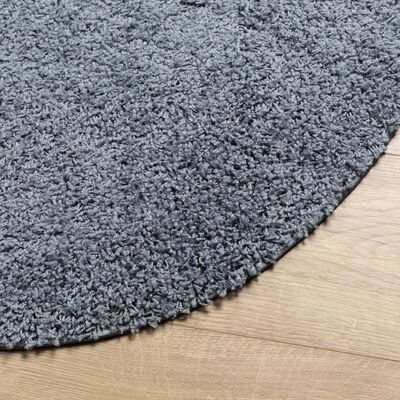 vidaXL Tapis shaggy PAMPLONA poils longs moderne bleu Ø 200 cm