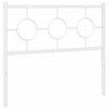 vidaXL T&ecirc;te de lit de remplacement m&eacute;tal blanc 100 cm
