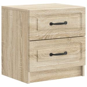 vidaXL Cabinet de chevet avec tiroir Ch&ecirc;ne Sonoma 43 x 34,5 x 44,5 cm