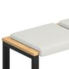 vidaXL Coussin de banc 2 pc Simili cuir Blanc Profondeur 35 cm