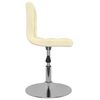 vidaXL Chaise pivotante de salle à manger Crème Tissu