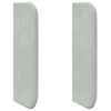vidaXL Oreille de t&ecirc;te de lit Gris clair Velours