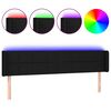 vidaXL T&ecirc;te de lit &agrave; LED Noir 183x16x78/88 cm Tissu