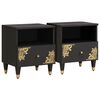 vidaXL Cabinet de chevet 2 pc Noir 40 x 33 x 46 cm
