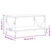 vidaXL Table basse noir 90x50x45 cm bois d'ing&eacute;nierie
