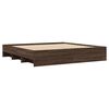 vidaXL Cadre de lit sans matelas ch&ecirc;ne marron 200x200 cm