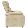vidaXL Fauteuil de massage Cr&egrave;me Tissu