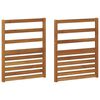 vidaXL Accoudoirs 2 pcs Marron 59 x 4 x 73 cm Bois d'ing&eacute;nierie
