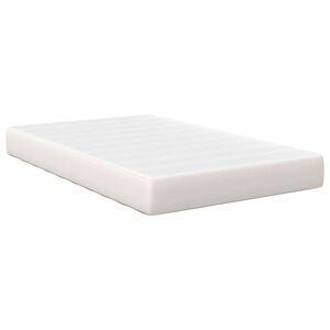 vidaXL Matelas de Lit avec matelas Cr&egrave;me 120 x 200 cm tissu