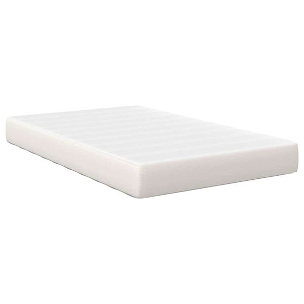 vidaXL Matelas de Lit avec matelas Cr&egrave;me 120 x 200 cm tissu