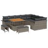 vidaXL Ensemble de canap&eacute; de jardin 12 pc Gris polyrotin