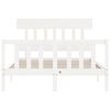 vidaXL Cadre de lit sans matelas blanc 140x200 cm bois de pin massif