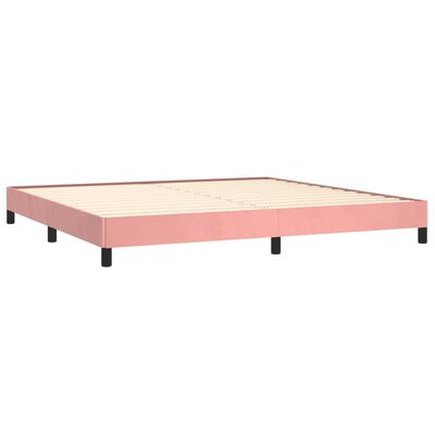 vidaXL Cadre de lit sans matelas rose 200x200 cm velours