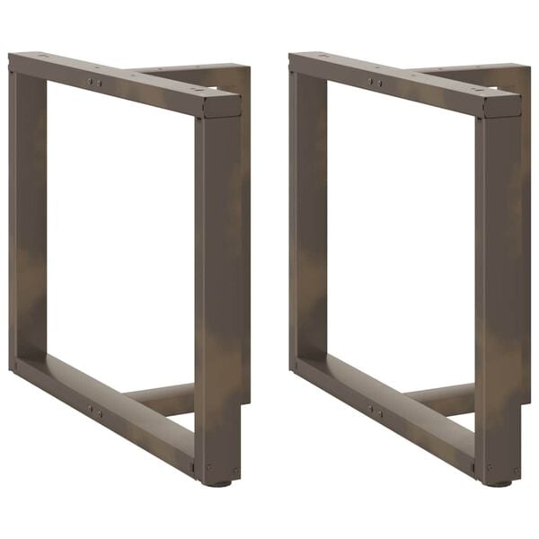 vidaXL Pieds de table &agrave; manger en T 2 pi&egrave;ces Noir 90x35x(72-73) cm Acier