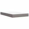 vidaXL Sommier à lattes de lit avec matelas taupe 120x190 cm tissu